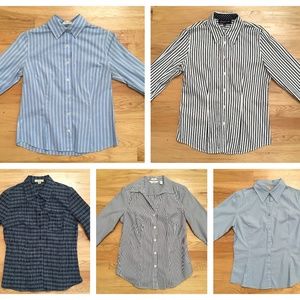 Women Classic Button Down Oxford Shirts Small Lot